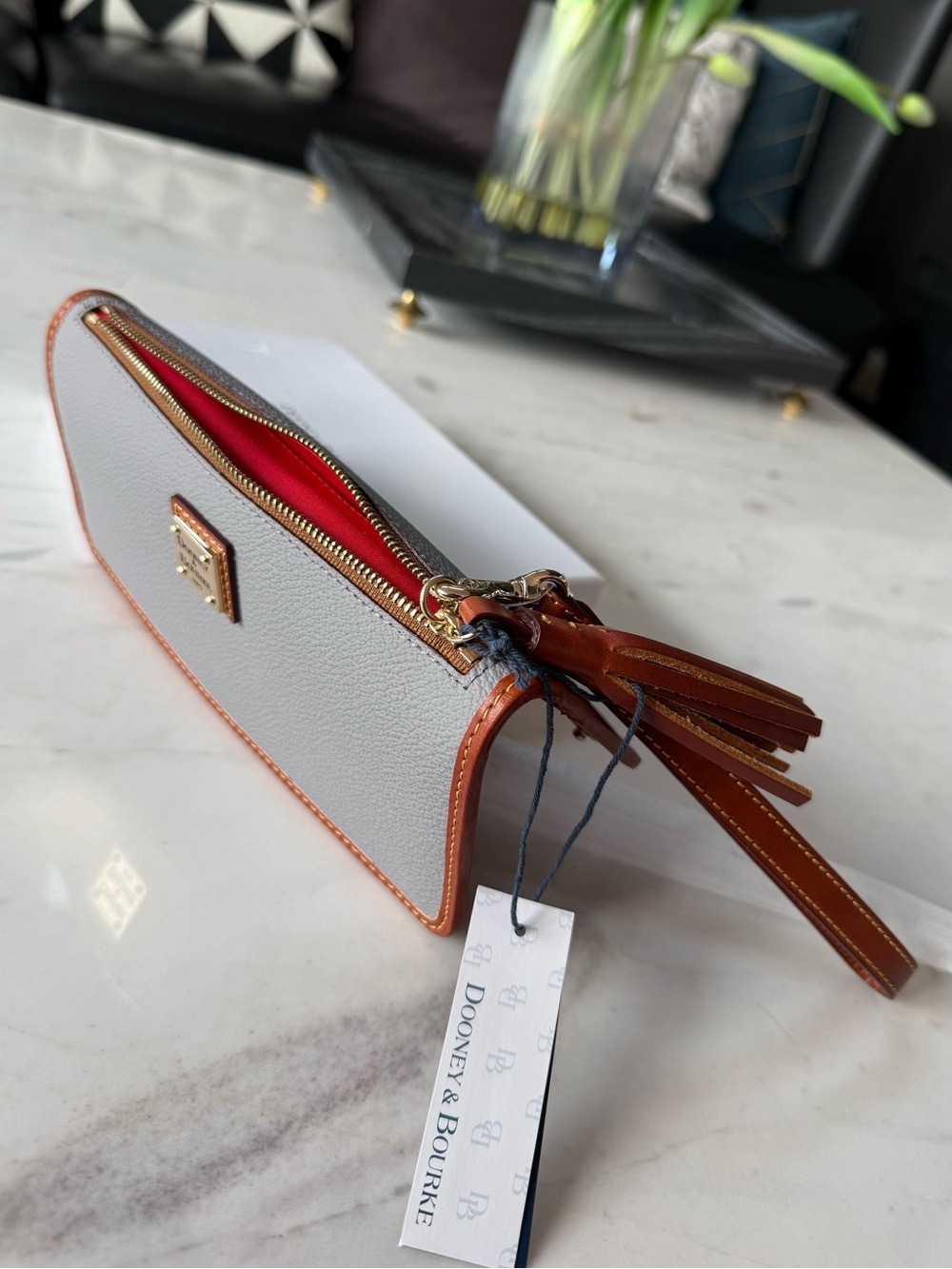 New Dooney & Bourke Kirby Tatum Leather Wristlet Wallet Clutch - Picture 14 of 16